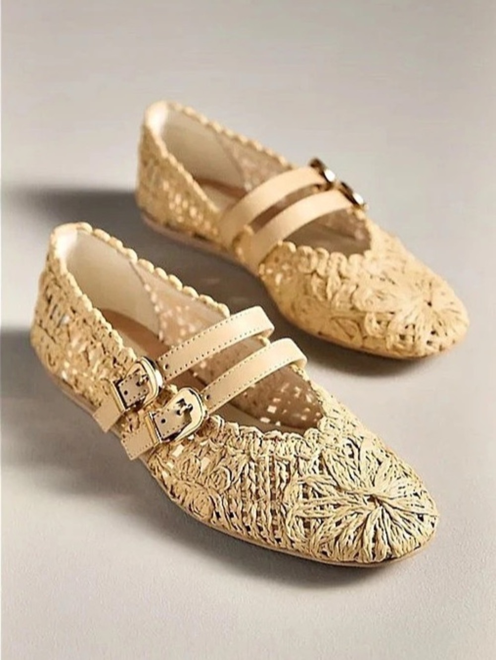 Dolce Vita Bailey Macramé Espadrille Flats in Cream